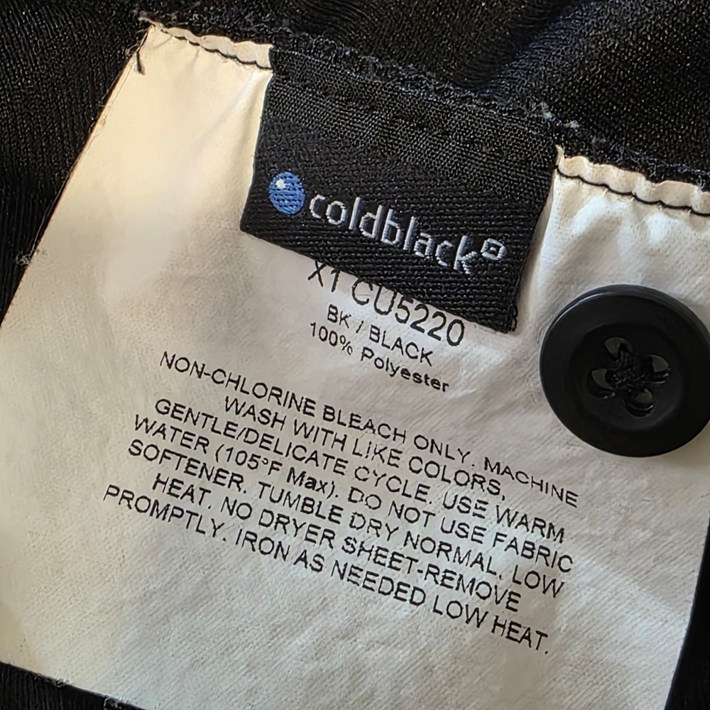 Vertx Coldblack Tactical Polo Shirt Mens 2XL Black Schoeller Technology CU5220